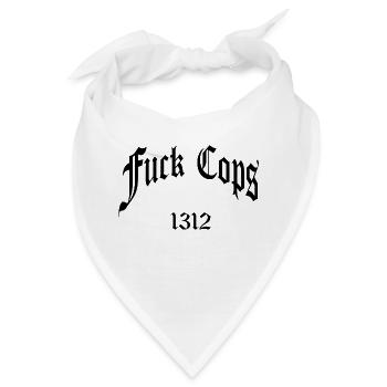 Fuck Cops 1312 - Bandana - Weiß - Vorne