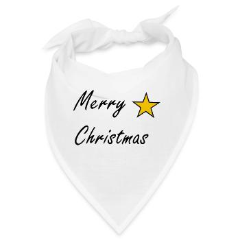 Merry Christmas - Bandana - Weiß - Vorne