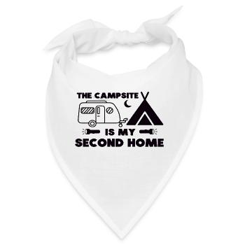 The Campsite is my Second Home - Bandana - Weiß - Vorne