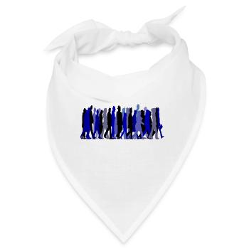 Rauschende Menschenmenge - Bandana - Weiß - Vorne