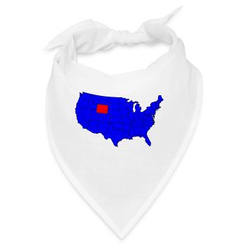 Bundesstaat Wyoming Lage - Bandana - Weiß - Vorne