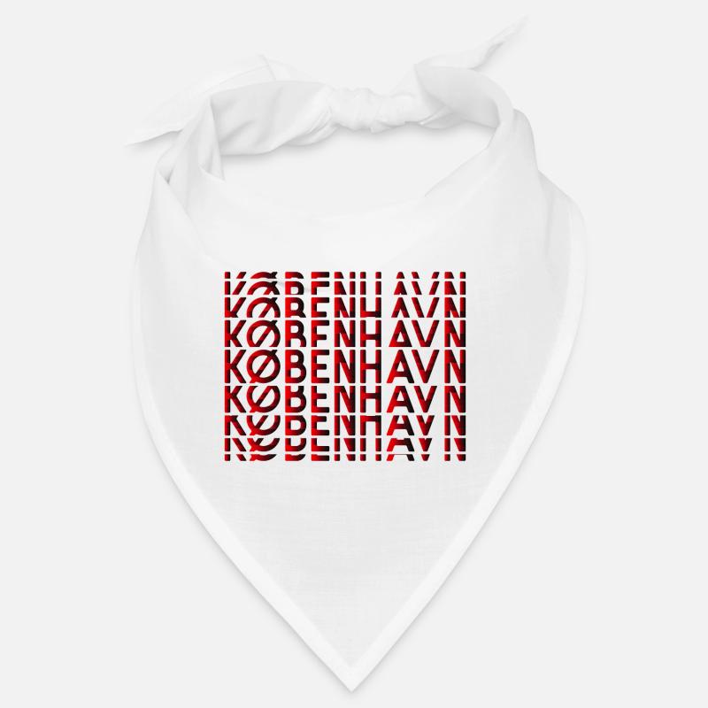 Copenhagen Neon Typography Pattern Bandana