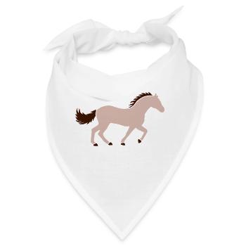 Design Rennendes Pferd Silhouette - Bandana - Weiß - Vorne