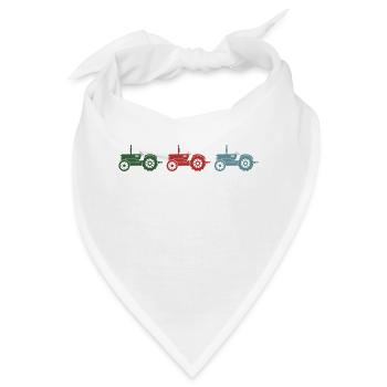 Traktor "retro Trecker" Ackerschlepper Bulldog - Bandana - Weiß - Vorne