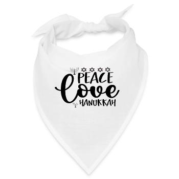 Peace Love Hanukkah - Bandana - Weiß - Vorne