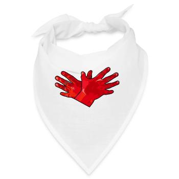 Shiponja, kuq e zi, Shiptar, Kosova, Durrt - Bandana - Weiß - Vorne