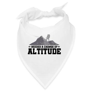Needed A Change Of Altitude Hinking Mountaineering - Bandana - Weiß - Vorne