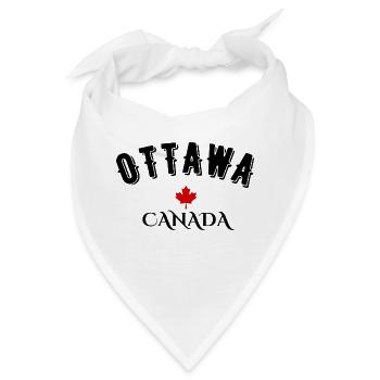 Ottawa Kanada - Bandana - Weiß - Vorne