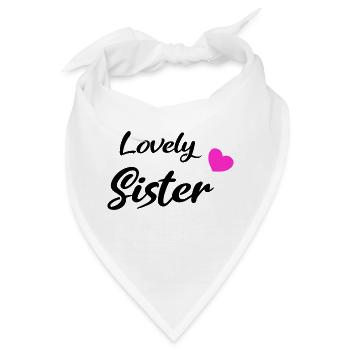 Lovely Sister Black - Bandana - Weiß - Vorne