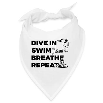 Schwimm Routine - Bandana - Weiß - Vorne