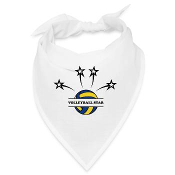 Ball, Volleyball mit Sternen - Bandana - Weiß - Vorne