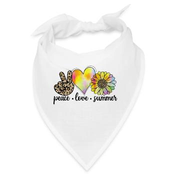 peace love summer - Bandana - Weiß - Vorne