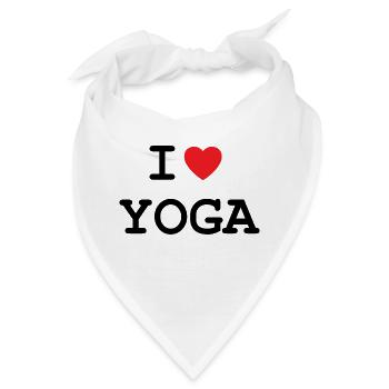 Ich liebe Yoga - Bandana - Weiß - Vorne