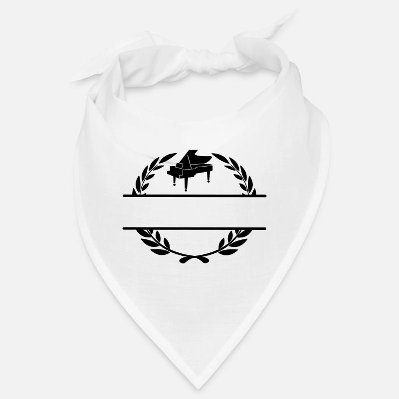 Piano in laurel wreath monogram Bandana