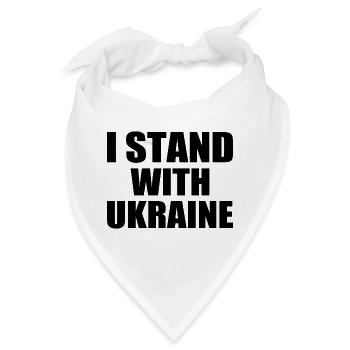 I stand with ukraine - Bandana - Weiß - Vorne