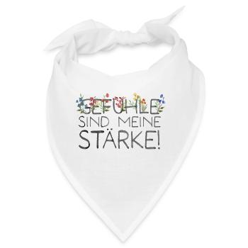 Hochsensibles T-Shirt: Geschenkidee für HSP - Bandana - Weiß - Vorne