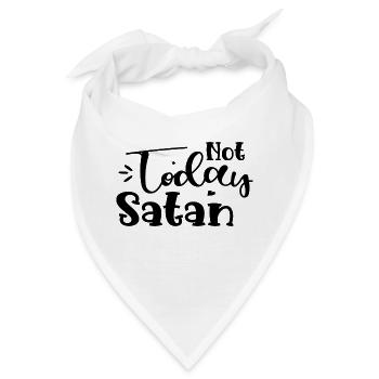 Not Today Satan - Bandana - Weiß - Vorne