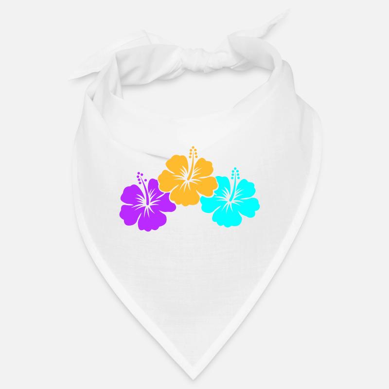 hibiscus - Bandana - blanc