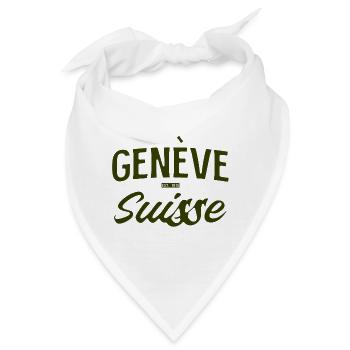 Genève Suisse Vintage Schriftzug - Bandana - Weiß - Vorne