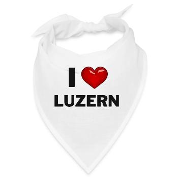 I Love Luzern - Bandana - Weiß - Vorne