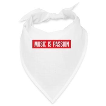 Music is passion - Bandana - Weiß - Vorne