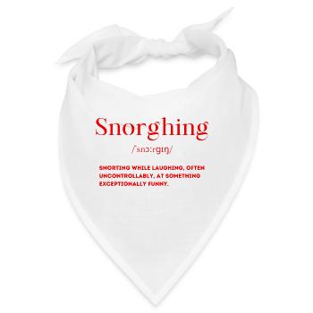 Snorghing Definition lachen und atmen - Bandana - Weiß - Vorne
