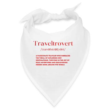Traveltrovet Definition Introvertierter Reisender - Bandana - Weiß - Vorne