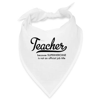 Lehrerin - Bandana - Weiß - Vorne