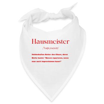 Hausmeister Definition - Bandana - Weiß - Vorne