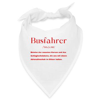 Busfahrer Definition - Bandana - Weiß - Vorne