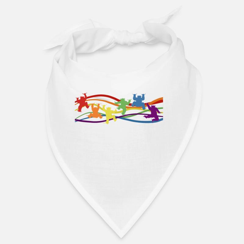 kletternde Bären in Regenbogenfarben, Pride Outfit Bandana
