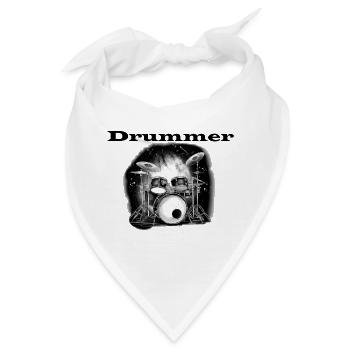 Drummer - Bandana - Weiß - Vorne