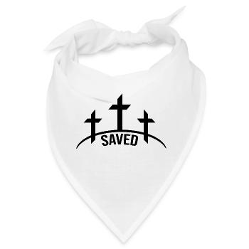Jesus Christus Glaube Gott Christ Erlöser SAVED - Bandana - Weiß - Vorne
