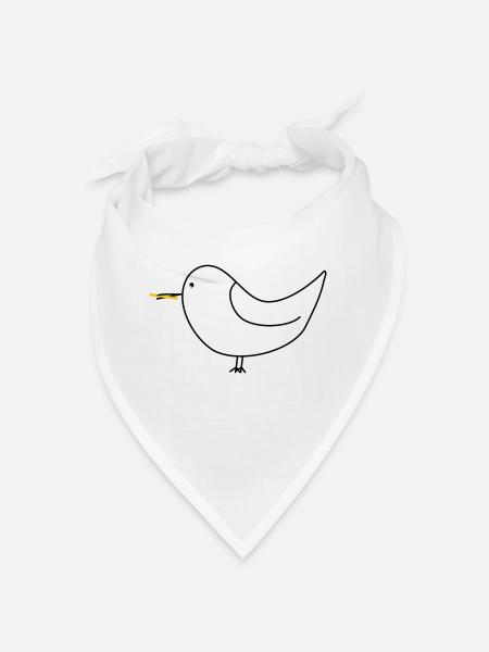 Seagull with fries - Bandana - white - Front
