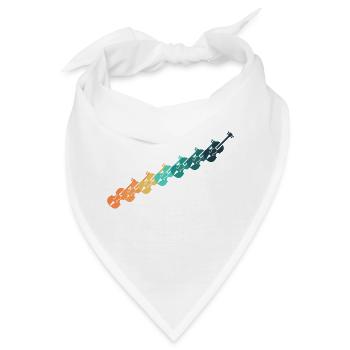 Retro-Gitarre - Bandana - Weiß - Vorne