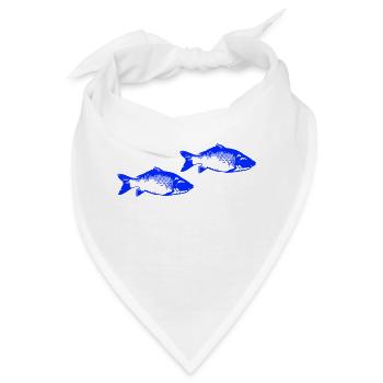 fische - Bandana - Weiß - Vorne