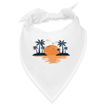 Sommerurlaub am Meer - Bandana - Weiß - Vorne