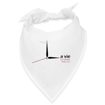 Das Leben ist kurz, lebe es - Bandana - Weiß - Vorne