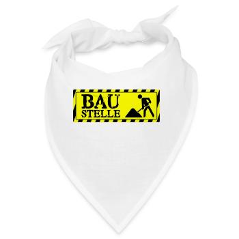Baustelle - Bandana - Weiß - Vorne