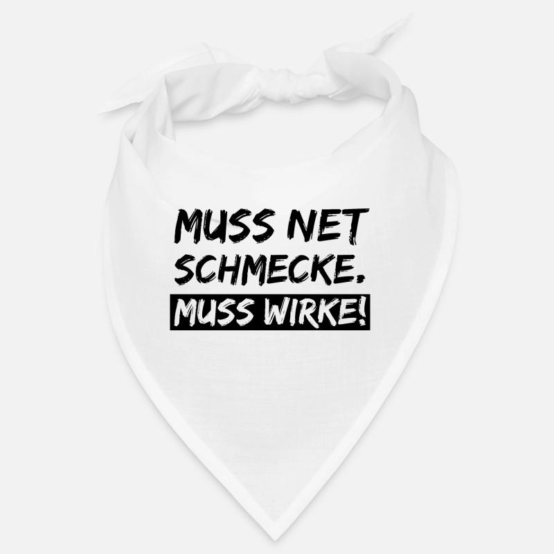 muss net schmecke - Bandana - Weiß