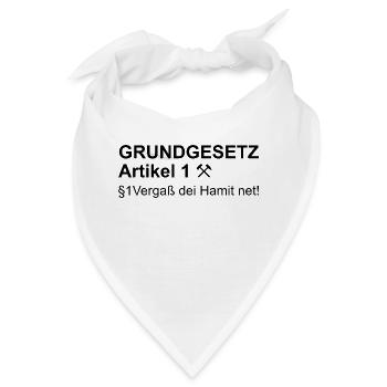 Erzgebirge Grundgesetz - Bandana - Weiß - Vorne