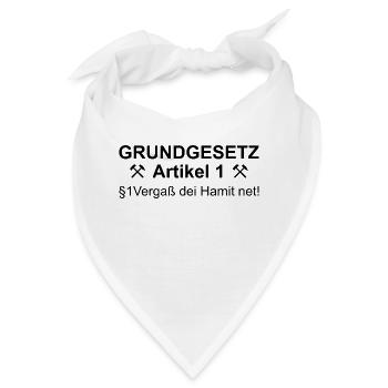 Erzgebirge Grundgesetz Artikel - Bandana - Weiß - Vorne