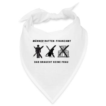 Männer Ratten Finanzamt - Bandana - Weiß - Vorne