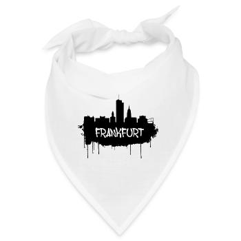 Frankfurt Graffiti Skyline - Bandana - Weiß - Vorne