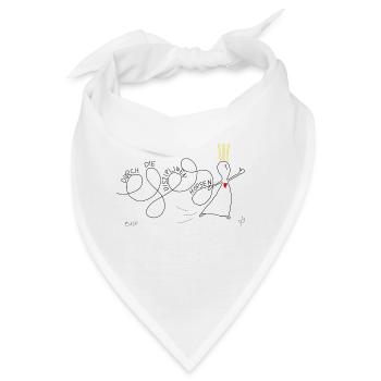 Durch die Disziplinen hopsen. - Bandana - Weiß - Vorne