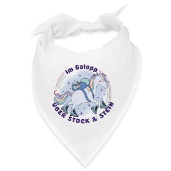 Einhorn - Wandern mit Kind - über Stock und Stein - Bandana - Weiß - Vorne