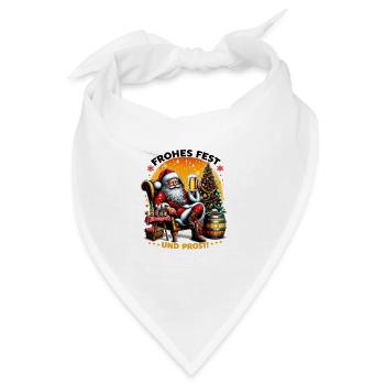 Frohes Fest und Prost! - Bandana - Weiß - Vorne