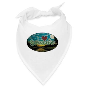 I Heart Spreewald grunge - Bandana - Weiß - Vorne