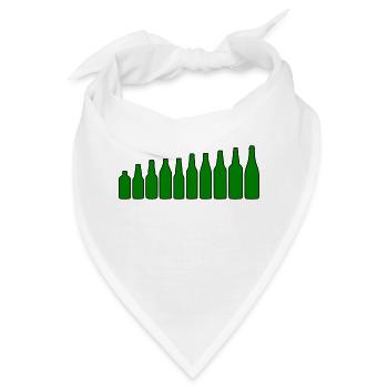 Bierflaschen - Bandana - Weiß - Vorne