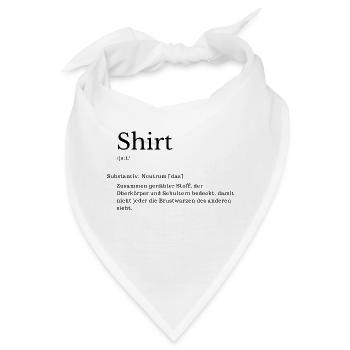 Shirt Erklärung Lustig Deutsch Wörterbuch - Bandana - Weiß - Vorne